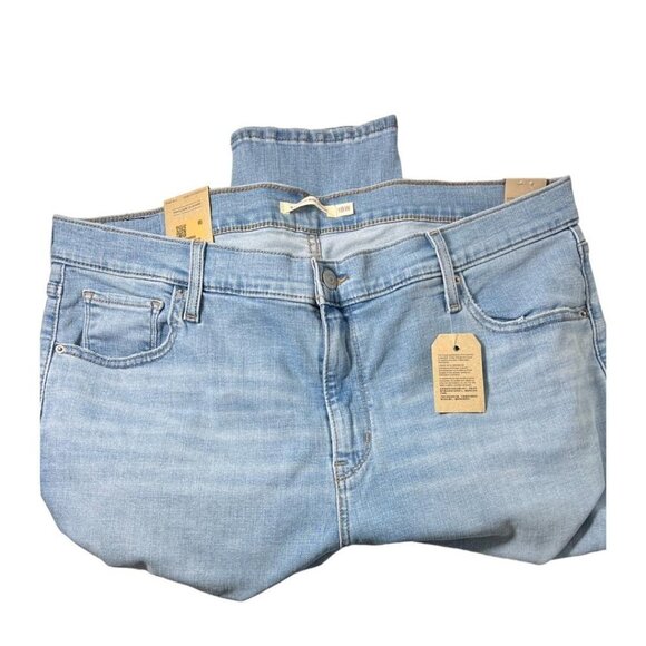 Levis 721 Womens High Rise Light Wash Distressed Skinny Jeans Plus Sz 18W New - Picture 5 of 10